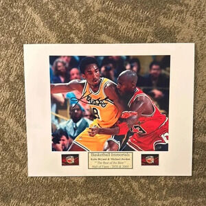 Kobe Bryant Michael Jordan autographed photo
